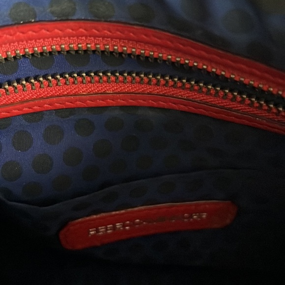 Rebecca Minkoff red Mac handbag with silver chain - Picture 5 of 9